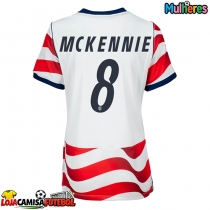 Camisa de Futebol Estados Unidos Weston McKennie #8 Equipamento Principal Mulheres Mundo 2026 Manga Curta
